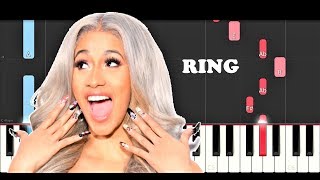 Cardi B ft Kehlani - Ring (Piano Tutorial)