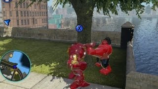 Lego Marvel Super Heroes - Unlocking Ironman Hulkbuster Free Roam Character Token Location