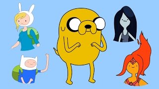 How To Draw Adveture Time Characters - Jake, Finn, Marceline, Bubblegum, Fionna, Lumpy, Flame Princ.