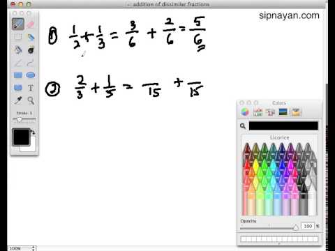 how to add dissimilar fractions