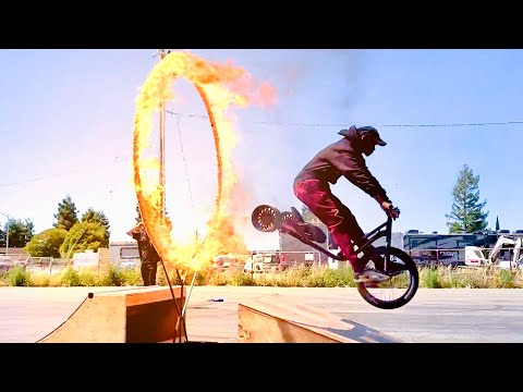 INSANE DRIFT TRIKES THROUGH THE RING OF FIRE