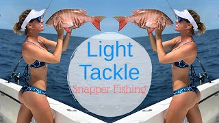 Girls Light Tackle Reef Fishing For Snapper In Key West