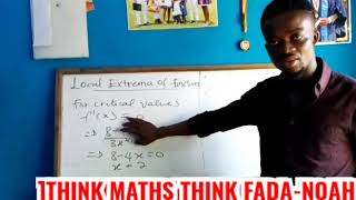 Local Extrema, Increasing And Decreasing Functions, First Derivative Test,