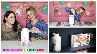 HOBBYCRAFT IDEAS | DRIP PAINTING TECHNIQUE | CERAMIC VASE PAINTING