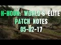 [H-Hour] PATCH NOTES 05-02-17
