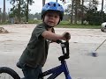 Three Year Old on His New Bike