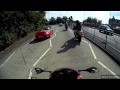 Cars try to force bikers off the road - Pair of testicles