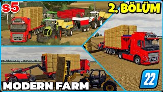 Çi̇ftli̇k Hayvanlarini Almadan Önce Yem Stoğunu Tamamliyoruz Hasada Devam Fs22 Modern Farm