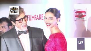 Amitabh Bachchan Ranveer Singh And Deepika Padukone At 61St Britannia Filmfare Awards 2016