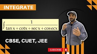 Indefinite #Integration 1/(tanx + cotx + secx + cosecx) | #trickquestions| #XII #cbsemaths