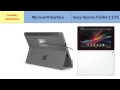 Microsoft Surface and Sony Xperia Tablet Z LTE, main differences, specs