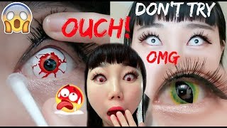 My Eyes Hurt Cuz By Wearing 4 Crazy Contact Lens | Do NOT Buy These!