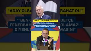 Aziz Yıldırım, Seçimlerde Aday Olmayacağını Açıkladı. Yıldırım, Ali Koça Sen De Aday Olma Dedi.