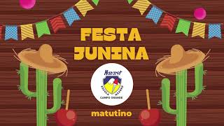 Apresentação de dança da Festa Junina dos alunos do 3º, 4º e 5º ano