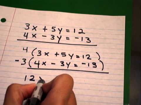 Systems of Linear Equations: Elimination Method Part 2 - YouTube