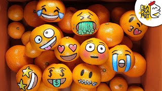 TANGERINE EMOJI | 10 Funny Drawings on Season Fruits | BLABLA ART