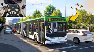 Realistic Bus Simulator 2025 - New City Transport Simulator Bus Steering Wheel Gameplay