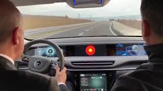 Yerli Otomobil Erdoğan Test su