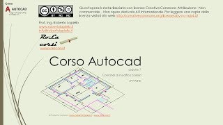 Corso Autocad - Lezione 7B - Comandi Di Modifica