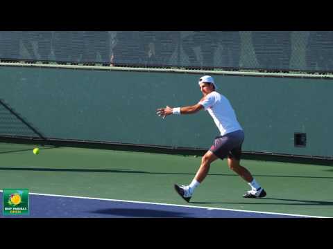 Novak ジョコビッチ hitting forehands and backhands -- Indian Wells Pt． 27