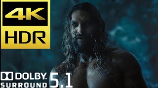 Aquaman Returns To Atlantis Scene Zack Snyders Justice League 2021 Movie Clip 4K Hdr