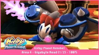 Kirby Planet Robobot - Part 5 - Area 4: Gigabyte Grounds - 100% Cube Code Walkthrough