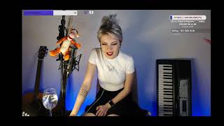 Russian Girl Touch His Belly On