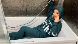 Wetlook Miss Viki Get Wet In The Hoodie And Joggers