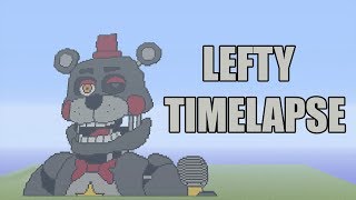Minecraft Lefty Pixel Art Timelapse | FNAF 6 | Five Nights at Freddy's Pizzeria Simulator