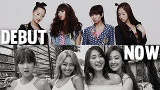 K-Pop Girl Groups - Debut vs. Now - Live Stages