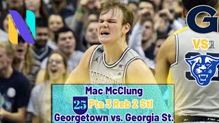 Mac Mcclung Georgetown Hoyas 25 Pts Vs Georgia State Panthers Next Ones