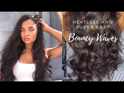 Heatless Bouncy Waves | Super Easy! - YouTube