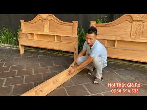Giường ngủ gỗ gõ đỏ - giường ngủ gỗ tự nhiên