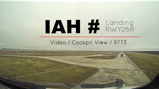 Landing at HOUSTON - Georges Bush Int'l Airport (IAH/KIAH) USA - (Cockpit View)