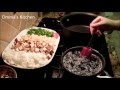 Vegan JjaJang sauce over the rice aka Korean noodles with black bean saucen 채식 짜장면 by Omma's Kitchen