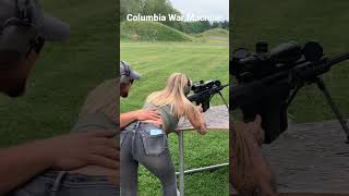 Hot Girl Shooting 50 Cal Barrett For The First Time!