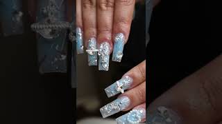 Y2K Chrome Charm Nail Inspo Acrylic Nails