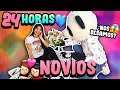 24 HORAS SIENDO NOVIOS con mi MEJOR AMIGO PANDA ¿NOS BESAMOS...