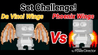 Growtopia - Da Vinci Wings Vs Phoenix Wings Set Challenge Ft. Deaky
