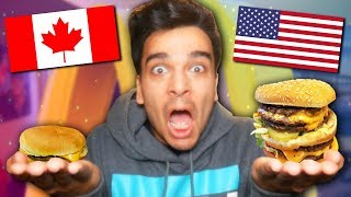 American VS Canadian McDonalds! *Fast Food Taste Test COMPARISON*