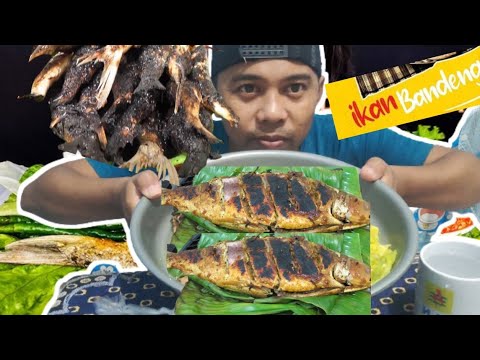 MUKBAN IKAN BANDENG BAKAR + HATI AYAM+ SAYUR LENDIR KECOMBRANG  MASSALAH+SAMBAL MATAH DAN KERUPUK