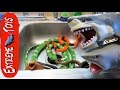 The Snakes Return! Toy Sharks Save Boys from the Toy Snake In...