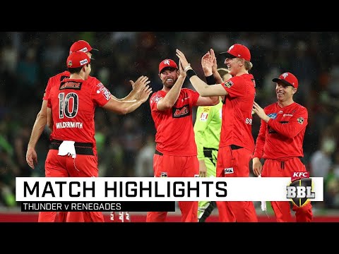 Renegades record first BBL|09 win despite rain, Thunder | KFC BBL|09