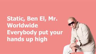 Static & Ben El, Pitbull - Further Up (Lyrics Version)