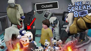 Using J's Bomb Vs All Enemies In Ice Scream 8 Outwitt Mod Gameplay