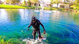 Treasure Hunting In Subdivision POND! (Interesting Finds!!) Treasure Hunting In Subdivision POND! (Interesting Finds!!)