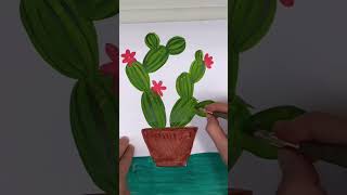 How To Draw Cactus Easily