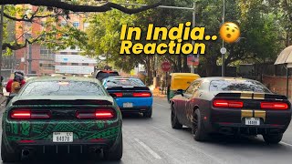 4 Dodge Challanger And Charger From Dubai To India In Namma Bangalore With Loud Exhaust 4K Video