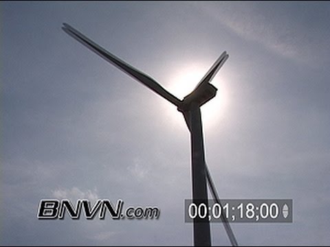 4/27/2007 Electric Wind Mill Farm Video. Wind Farm Footage