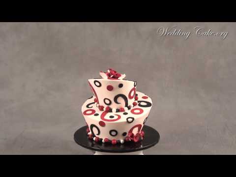  Black and Red wedding cake Watch this 360 degree rotating wedding cake 